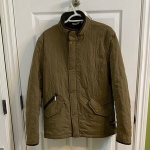 Barbour Bowden Quilted Lined Brown Fall Winter Jacket Coat Men’s Size Small